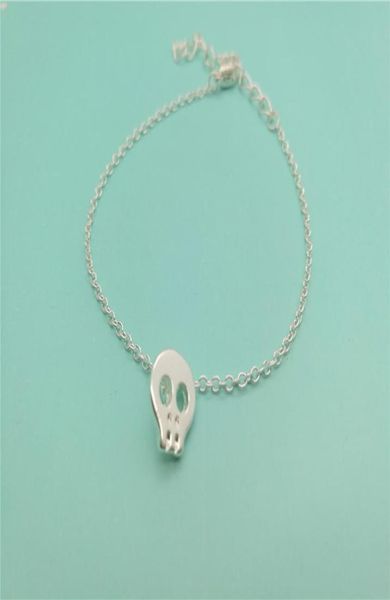10 Stück einfache Tier-Armbänder mit kleinem Totenkopf, Gesicht und Kopf, winziges Zuckerschädel-Armband, niedliches Skelett-Armband für Frauen, Schmuck 4611705