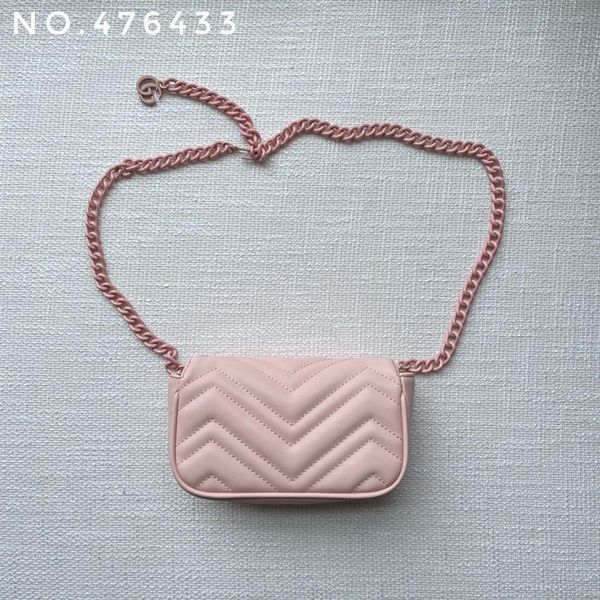 476433 Mini Bolsas Correntes Correia Correia Little Pink Blue Black Colors Lady Designer Bolsa