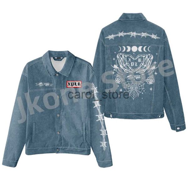 Männer Jacken Sam und Colby XPLR Merch Hell Week Denim Jacke Cosplay Frauen Mann Mode Casual Streetwear Sweatshirts J231213