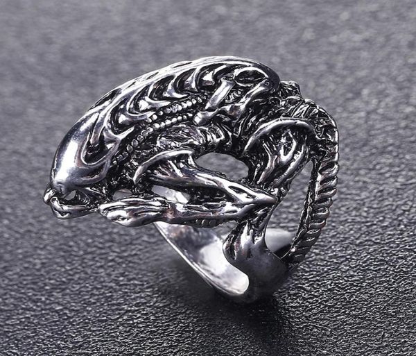 vendita AVP Alien Punk Ring Warrior Anelli Cool Jewelry Animal Skull Biker per uomini e donne6477493