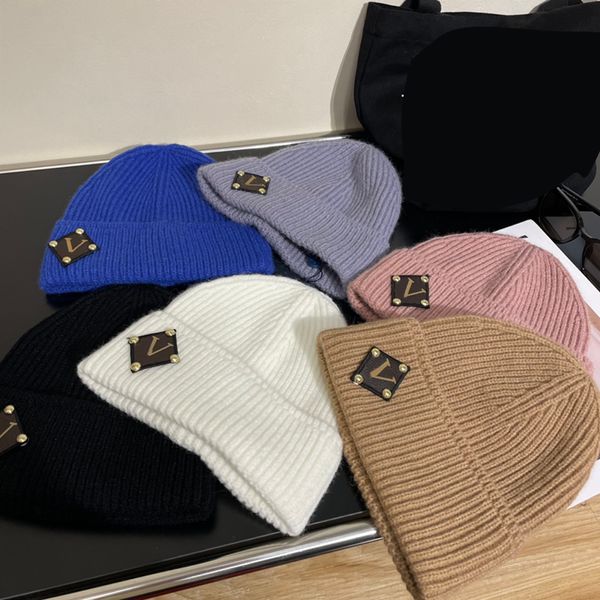 Luxurys homem gorros outono primavera designers mulheres chapéu de lã moda inverno malha ciclismo boné macio lã de malha chapéu tendência ao ar livre Skullcaps