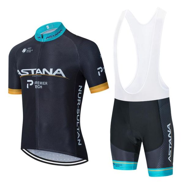 Conjunto de camisa de ciclismo 2020 pro team astana roupas de ciclismo verão respirável mtb bicicleta camisa bib shorts kit ropa ciclismo5714719