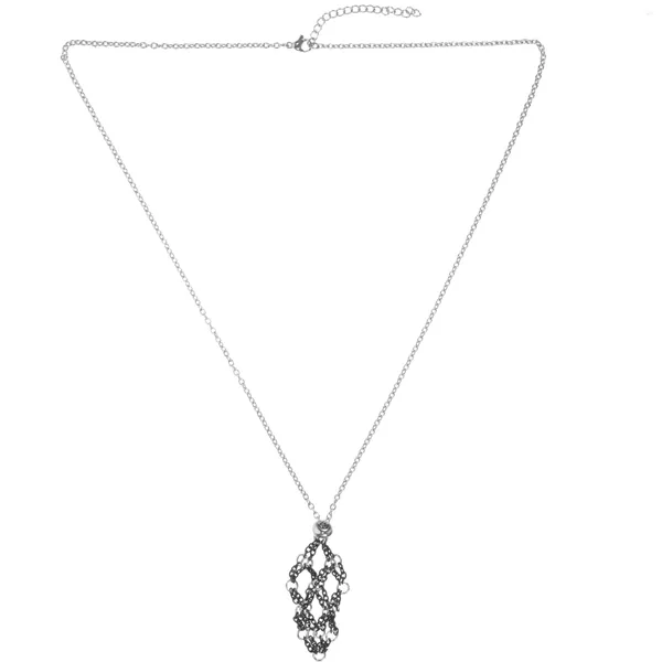 Anhänger Halsketten Halskette Ständer Kristall Kette Schmuck Käfig Metall Edelstahl Halter