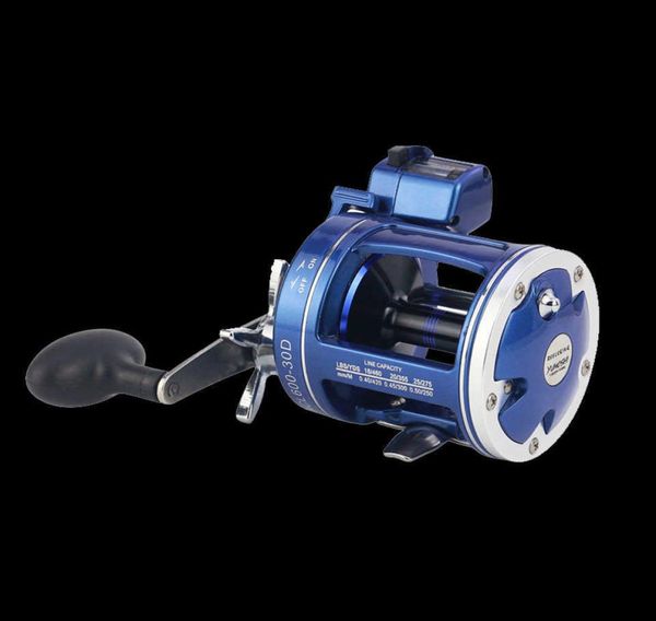 Walk Fish High Stärke Aluminium Drum Rollenfischerei Counter Trolling Fishing Rolls 12BB 999 Fuß Tiefe Finder Zähler Y18102653165