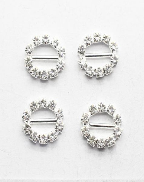 100 pçslote 20mm branco strass cristal fivelas broches barra convite fita cadeira cobre faixas deslizantes arcos fivelas3975393