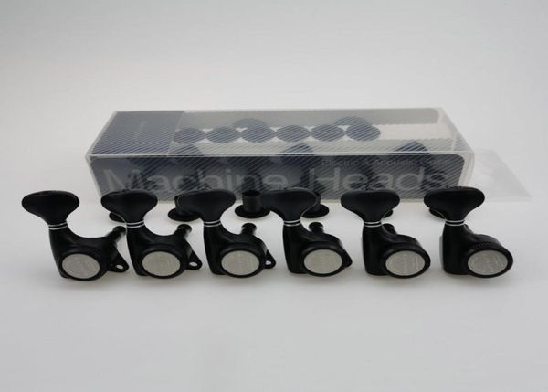 Gitar Pegs Tuner Machine Heads Yükseltilmiş Sürüm Kilitleme Dize Ayarlama Anahtar Pegs Stil Elektro Gitar Black7837410