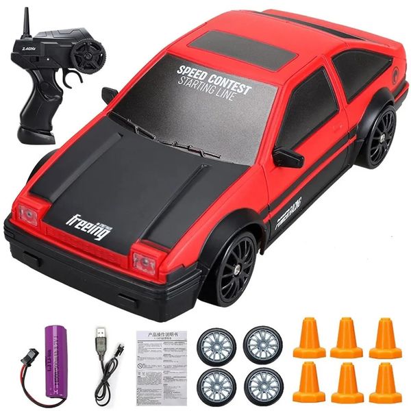 ElectricRC Auto 2,4G Drift Rc Auto 4WD High Speed RC Drift Auto Spielzeug Fernbedienung GTR Modell AE86 Fahrzeug Auto RC Fahrzeug Spielzeug für Kinder Geschenke 231212