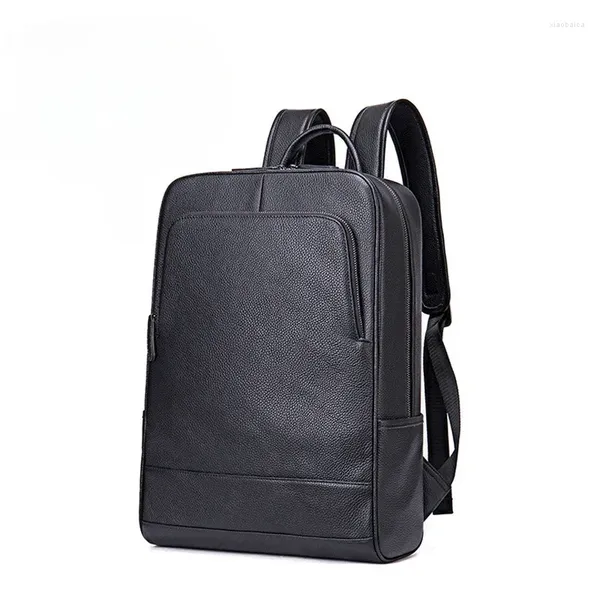 Schultaschen 2023 Männer Rucksack Großhandel Große Kapazität Rindsleder Echtes Leder Laptop Handtasche Männlich Outdoor Freizeit Business Reisetasche