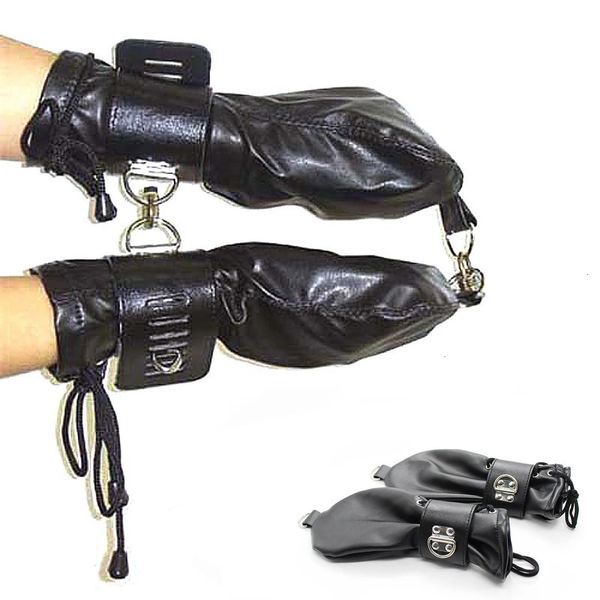 Brinquedos adultos Bdsm Algemas Pulso Algemas Mitts Luvas Com Cadeado Mittens Trajes Bondage Cosplay Sexy Brinquedos Para Adultos Acessórios 231213