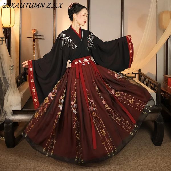 Roupas étnicas Chinês Tradicional Hanfu Traje Mulher Antiga Dinastia Han Vestido Oriental Princesa Senhora Elegância Tang Dance Wear 231212