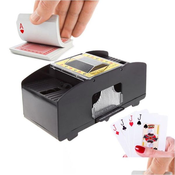 Gambing Matic Poker Card Shuffler Giochi da tavolo Carte da gioco a batteria Shuffle R66E Drop Delivery Sport all'aperto Sport per il tempo libero Dhjun