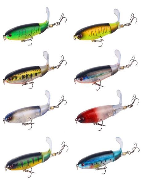 100mm13g Top water Whopper Plopper Esche Coda rotante morbida Richiamo di pesca Esca dura artificiale Matita Esca Attrezzatura da pesca6376429