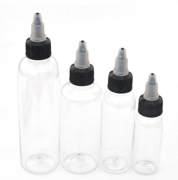 100 pezzi E liquido 30 ml 60 ml 100 ml 120 ml Bottiglie contagocce in plastica PET a forma di penna Bottiglia vuota di unicorno con tappi spenti T2008193719981