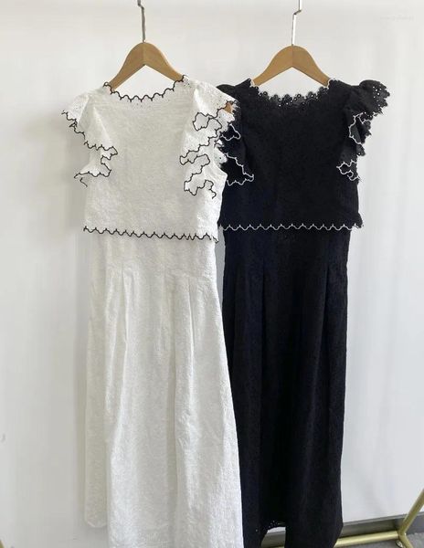 Vestidos casuais kuzuwata 2023 primavera volta cintura aberta laço doce plissado o pescoço longo robe japonês a-line manga voadora vestidos elegantes