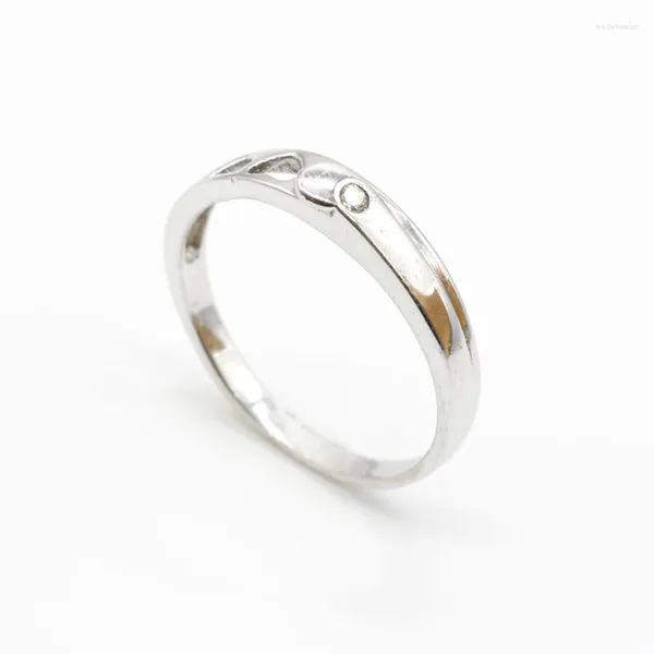 Cluster Ringe 925 Silber Doppel Hohl Herzförmige Ehering Temperament Stil Für Frauen Mädchen Weihnachten Verlobung Schmuck Geschenke