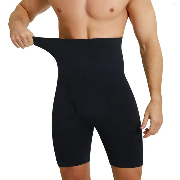 Mutande da uomo Pantaloncini contenitivi per la pancia Vita alta Dimagrante Body Shaper Intimo a compressione Slip boxer con cintura addominale senza cuciture