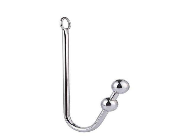 Nxy anal brinquedos gancho de aço inoxidável metal butt plug com 2 bolas produtos sexuais para brinquedos gays homens e mulheres rysm010 04131396171