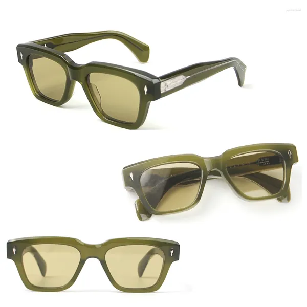 Óculos de sol Top Fellini Marca Vintage Retro Grosso Acetato Óculos Quadro Retângulo Moda Ao Ar Livre Homens Mulheres Shades