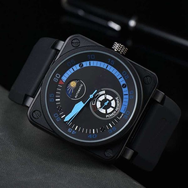 Designer de moda luxo BR Beller Novos relógios de pulso esportivos pulseira de borracha homens automáticos série estrela totalmente mecânico casa fita de silicone watch5JAS