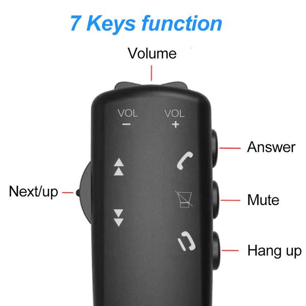 Novas outras peças de automóvel botão do volante 7 teclas controle remoto para rádio de carro Android DVD GPS unidade principal de navegação multimídia universal