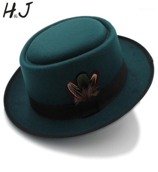 Cappelli a tesa larga Donna Uomo Autunno Feltro Pork Pie Cappello per ragazzo Crushable BREAKING BAD Walter Papà Inverno Retro Fedora14534469