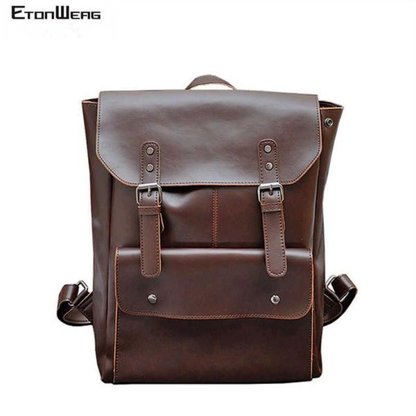 Bordações de bruzes Business Laptop Backpack Men Multifunction School Bags Designer Pu Leather Backbag Backbag Bag Pack Casual 288q