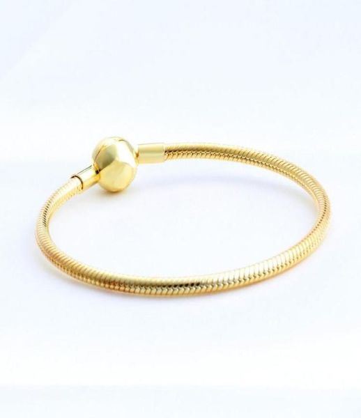 Novo masculino 18k Amarelo Gold Ball Clips Bracelets Original Caixa Original Set para pilêmea de cadeia de prata P 925 para jóias de casamento femininas8690365