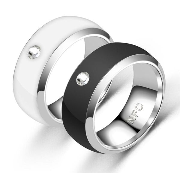 Men039s Ring Neue Technologie NFC Smart Finger Digital Ring für Android-Telefone mit funktionellen Paar Edelstahlringen2576914