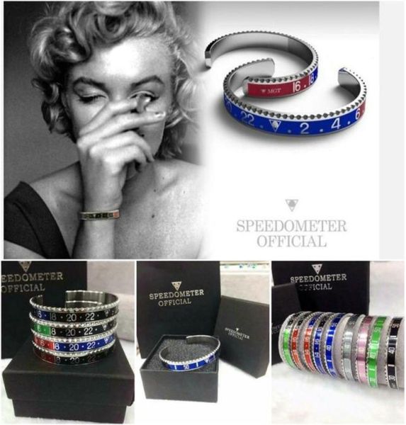 Quadrante Tachimetro in acciaio Bracciali Braccialetti bracciale uomo Braccialetti in acciaio inossidabile Bracciale rigido Lunetta Pulseiras Bijoux 2207126781136