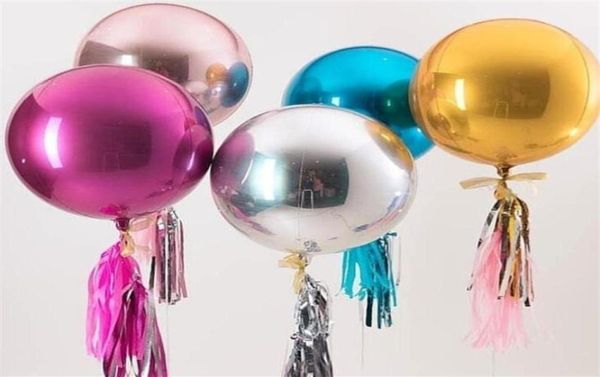4D воздушный шар из фольги, 22 дюйма, круглые воздушные шары из алюминиевой фольги, металлические воздушные шары, свадебные украшения, день рождения, детский душ235N1036259