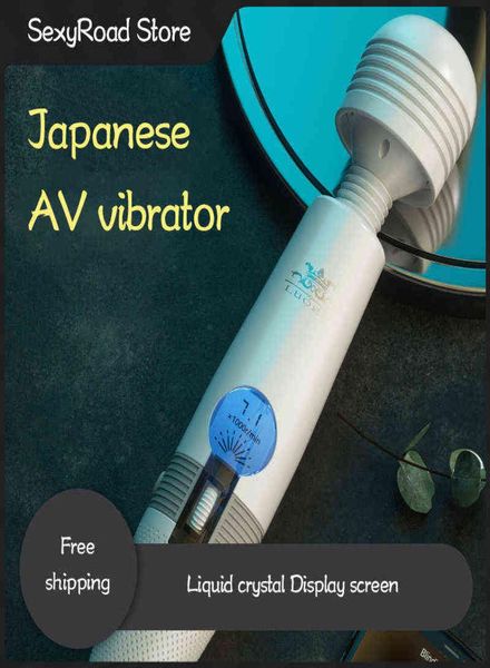 NXY Vibratörler Japonya Sihirli Değnek Vibratör LCD Ekran Bükülebilir Kafa Gspot Klitoris Stimülatör Silikon Vibratör W4965613 için Yetişkin Seks Oyuncakları