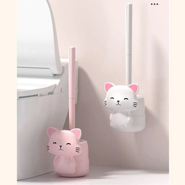 Buscinetti da toilette Thoilet Squat Pit Cleaning Household Artefatto da lavaggio a muro con manico a base cavata Accessori per il bagno per la casa Accessori per il bagno Cute 231019