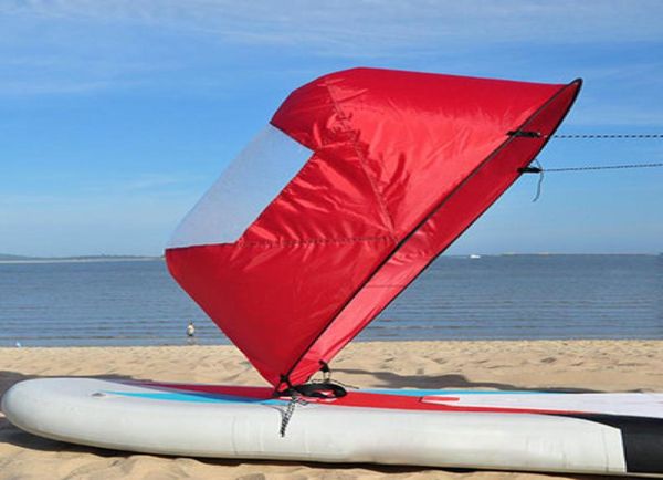 42quot Kayak Boat Wind Paddle Kit di vela Popup Board Vela Canottaggio sottovento Barca Windpaddle con finestra trasparente Accessori per kayak1590836