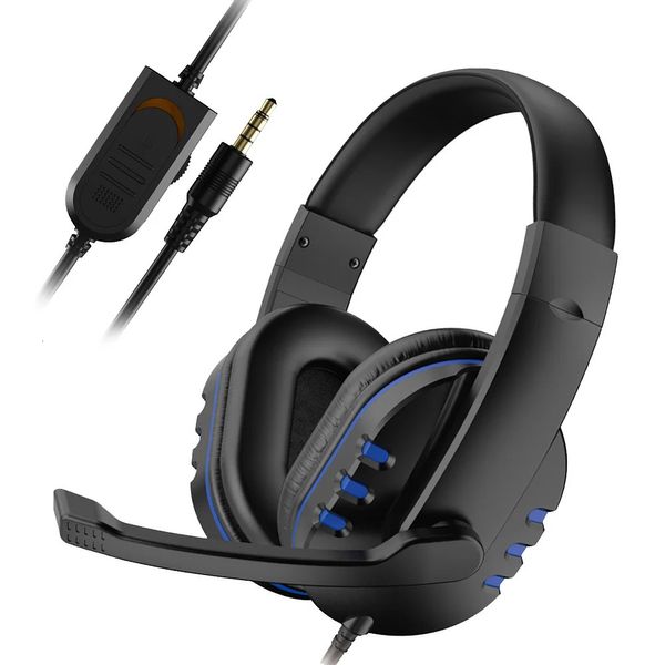 Handy-Kopfhörer, 35 mm, kabelgebunden, Gaming-Headset, Musik für PS4, 4, Spiel, PC, Chat, Computer mit Mikrofon 231212