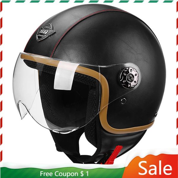 Caschi da ciclismo Moto Open Face Sicurezza Kick Scooter Elettrico Motos Flip Up Mezzo Casco Casque Roof Vintage De Seguridad 231213