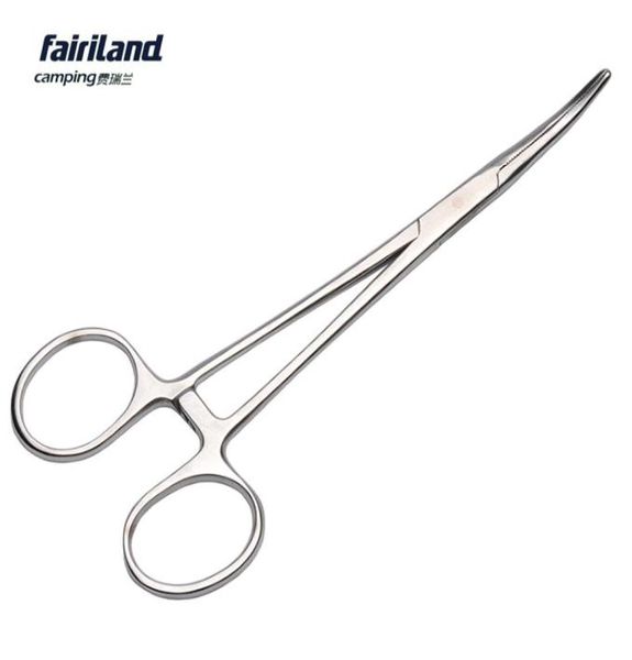 Fairiland 18cm7039039 pinça de pesca de nariz dobrado, pinça hemostática de aço inoxidável, tesoura de pesca, alicate removedor de gancho f2762523