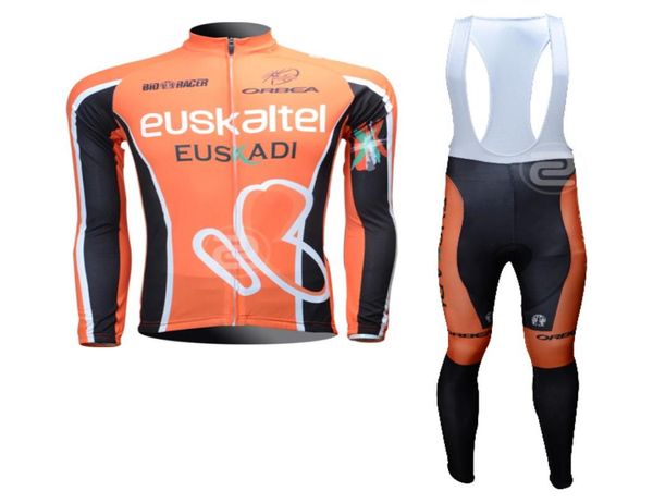 Spedizione all'ingrosso-gratuita! Maglia da ciclismo a manica lunga della squadra Euskaltel 20161392098