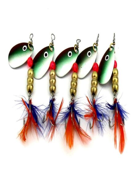 Ganzes Spinner Köder Fischerei Köder 6 3 cm 5 7g Löffel Frischwasser flaches Wasser Bass Walleye Crappie Minnow Hardköder 100pcs21823860448