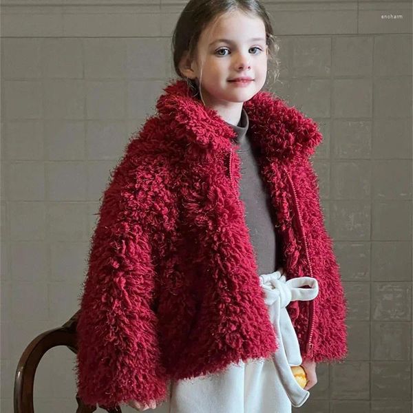 Casaco para baixo cervos jonmi inverno bebê meninas vermelho natal algodão-acolchoado casacos engrossar lã quente crianças chiques anos outerwear