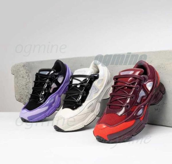 Originali della scarpa da moda Raf Simons Ozweego III Sport Men Women Clunky Metallic Silver Sneakers Dorky Casual Shoes Times 3645 20212555329