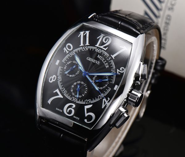 Новая супер горячая серия Frenck Classic Series, роскошные цифровые дизайнерские часы с поверхностью, продвинутые мужские часы с функцией кварцевого хронографа