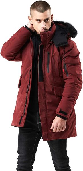 Ween Charm's Men's Warm Parka Giacca giacca Anorak Coat inverno con cofano staccabile Fucrone Fucr