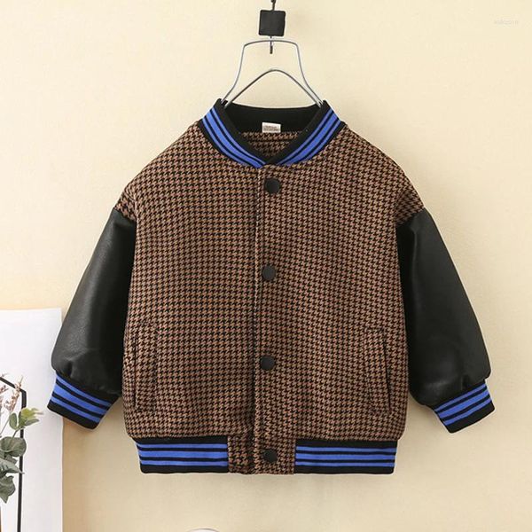 Giubbotti Autunno Bambini Giacca corta per capispalla Top Abbigliamento per bambini Giacca a vento Ragazzi Patchwork Cappotti in cotone Ragazze 6 8 10 12 anni