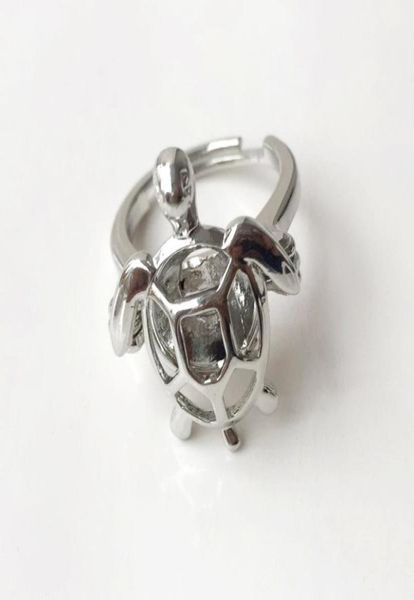 Кольцо-клетка может открываться и удерживать 8 мм жемчуг, кристалл, драгоценный камень, бусина, кольцо-клетка, 18 кг, регулируемый размер, кольцо-черепаха1343258