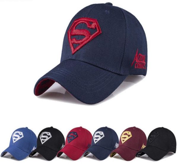 Yaz Açık Beyzbol Kapağı Erkekler ve Kadınlar Sıradan Moda Süpermen Kapağı Erkek Güneş Şapkını Bütün1287513