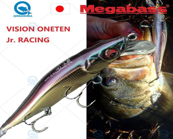 Japão Megabass Fishing Lure Vision Oneten Jr Racing Suspenda Lenta Flutuante Minnow Bass Jerkbait de água salgada Tackle 2207218685585