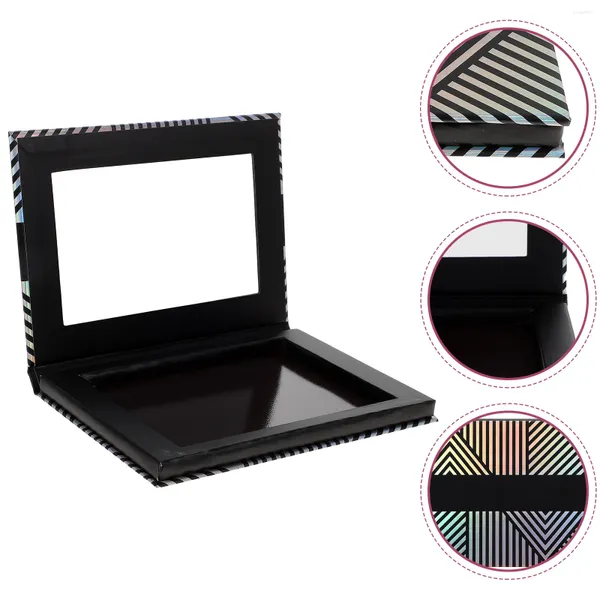 Aufbewahrungsflaschen Magnetisches Make-up leer mit Spiegelbox für Lidschatten-Rougepulver - 14 x 10