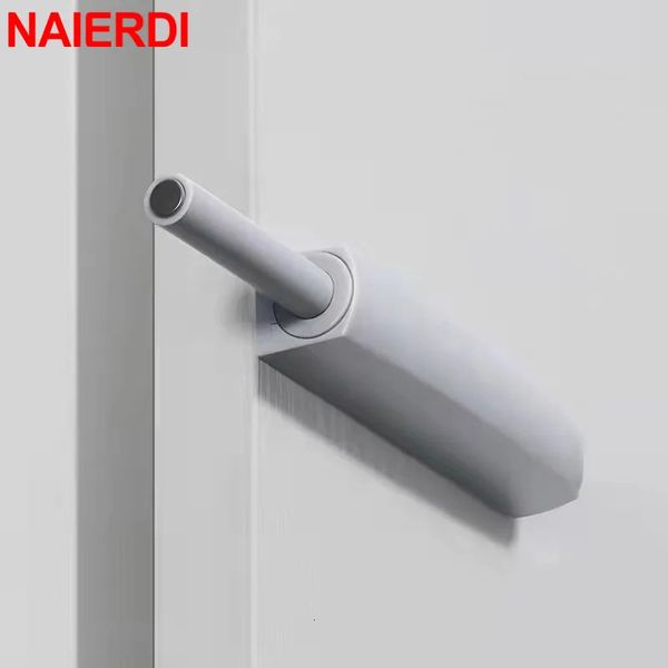 Türschnäpper NAIERDI 10 Stück Aluminiumlegierung Schrank Push to Open versteckter Griff Magnet für Schrankbeschläge 231212