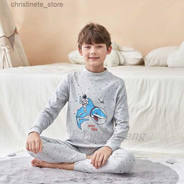 Пижама Big Boys Pajamas зимняя длинная рукава детская одежда для сна, хлопковая пижама для подростка 6 8 10 12 лет мультфильм домашняя одежда R231214