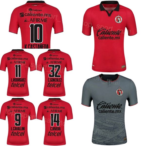 Club Team 23-24 Homens Futebol Tijuana Jersey 10 CASTANEDA 8 MADRIGAL 11 RODRIGUEZ 14 RIVERA 32 GONZALEZ 9 CAVALLINI 27 BLANCO 15 ZARAGOZA 35 BALANTA Camisa de Futebol Kits